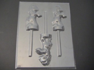 289sp Little Ponies Chocolate or Hard Candy Lollipop Mold